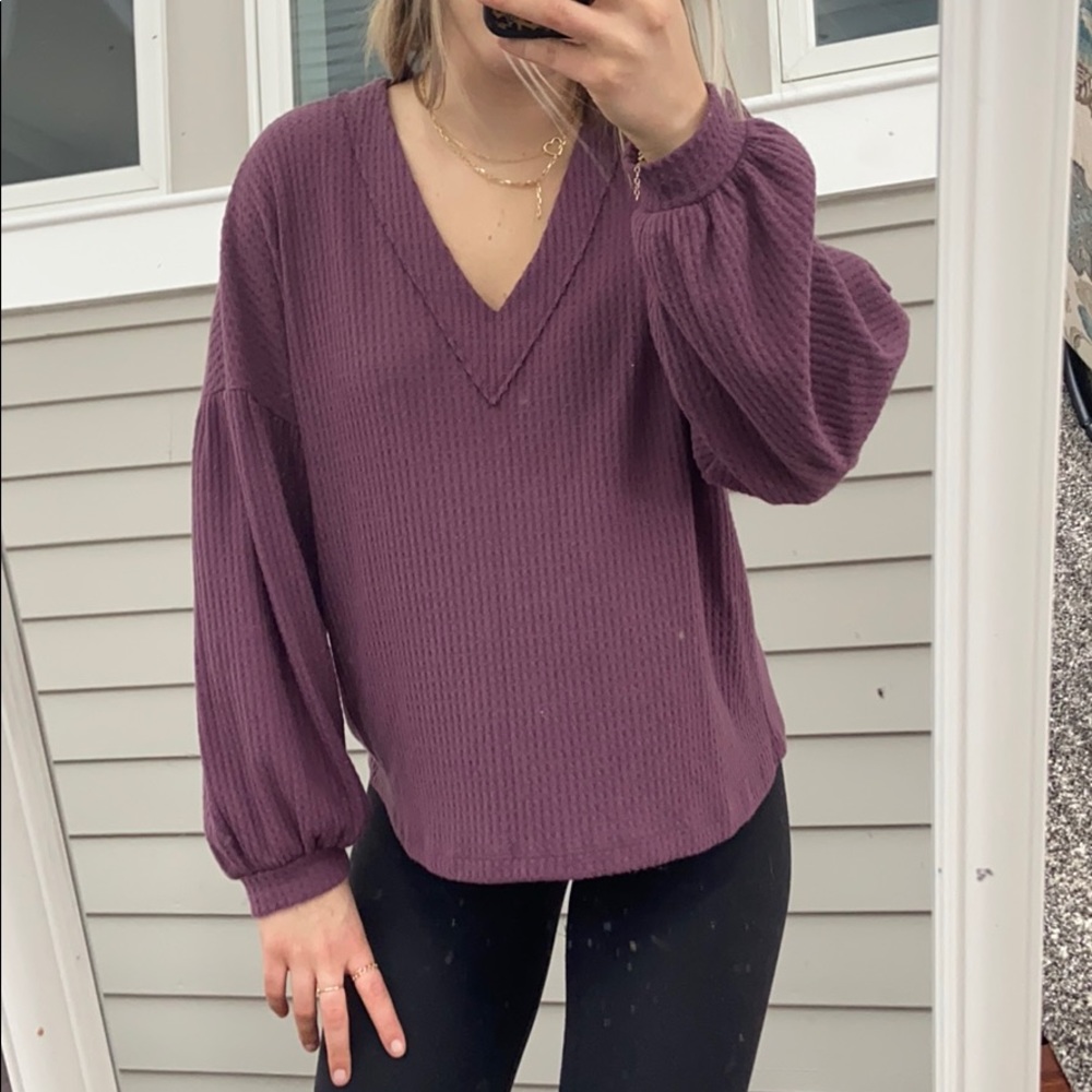 Long Sleeve Purple Top